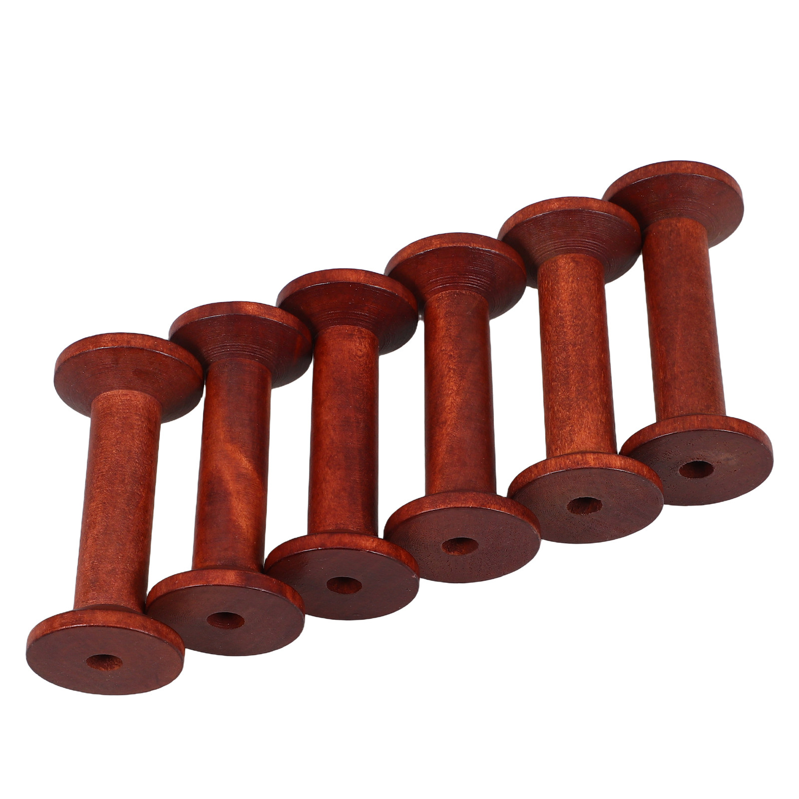 6Pcs Smooth Wood Thread Spools - đánh giá và giá Embroidery Craft