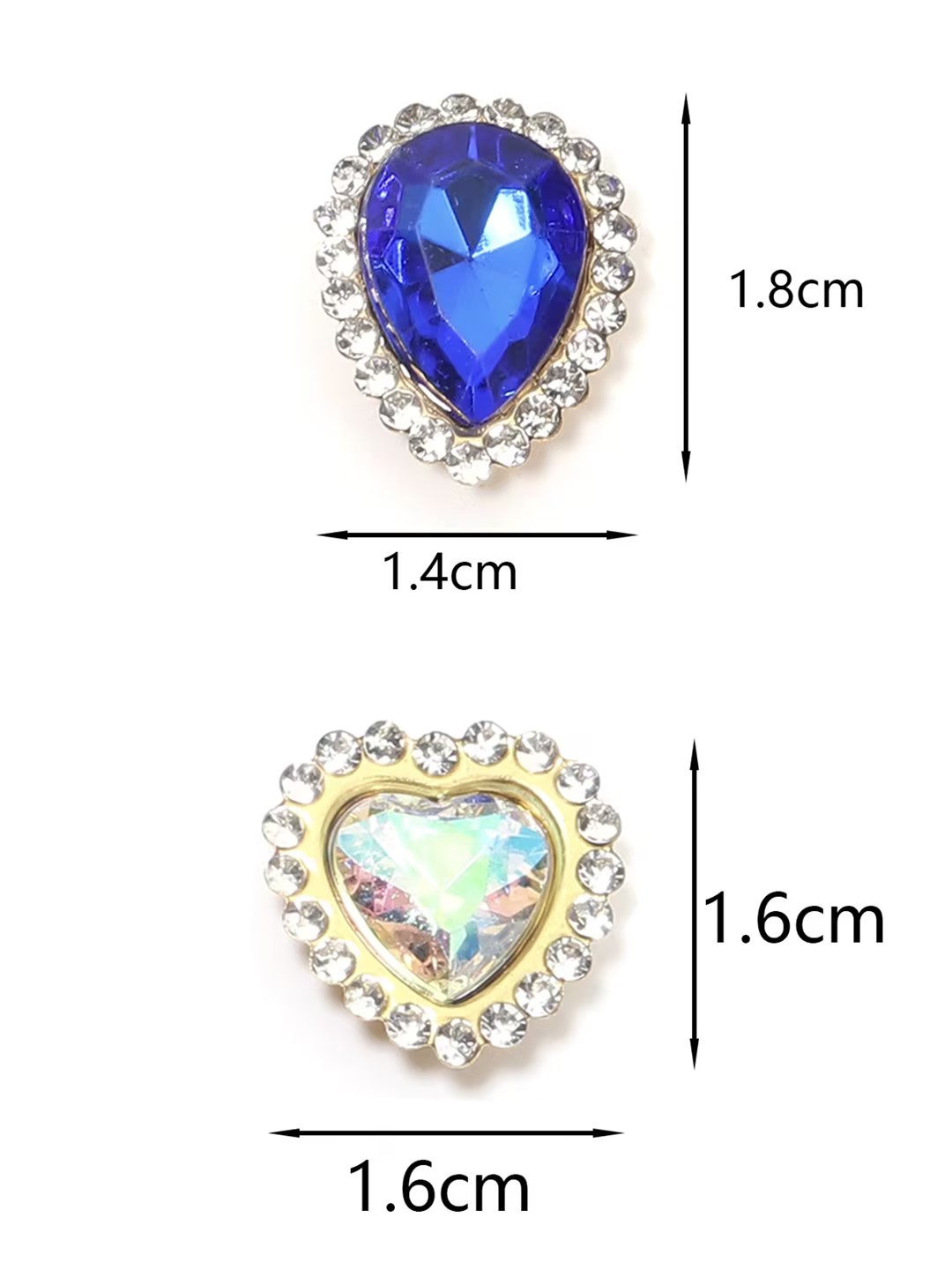 20Pcs Love Heart Acrylic Rhine - đánh giá và giá Sew On Rhinestone