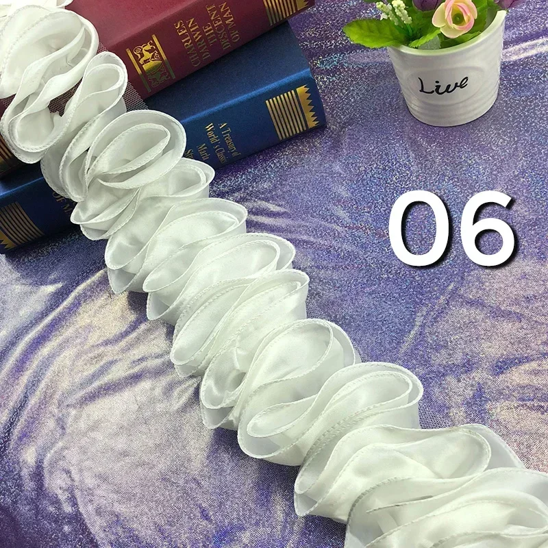 5Yards Pleated Ruffled Trim Sh - đánh giá và giá Lace Ribbon Trim