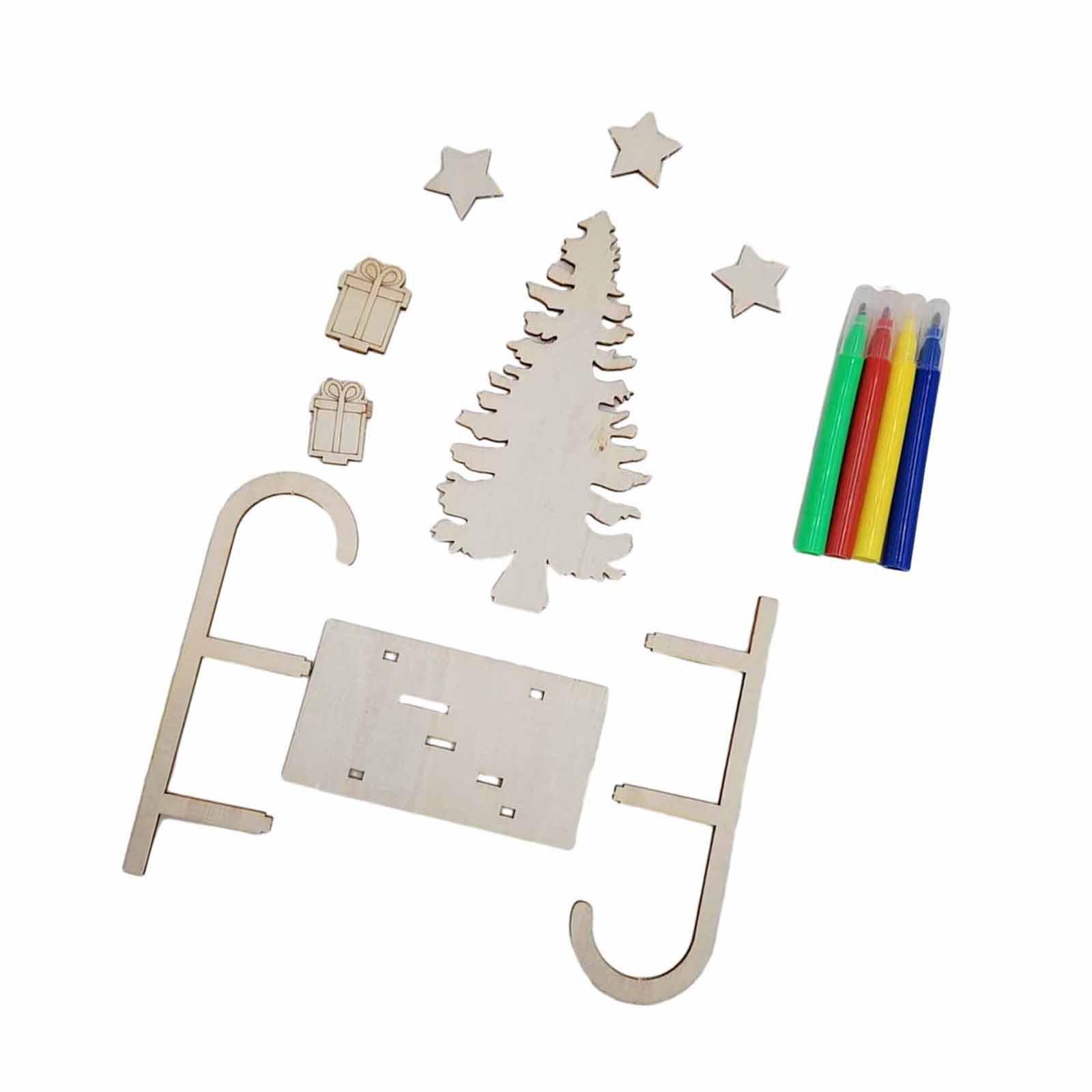 3x DIY Wooden Crafts Christmas - đánh giá và giá Christmas Craft Embellishment