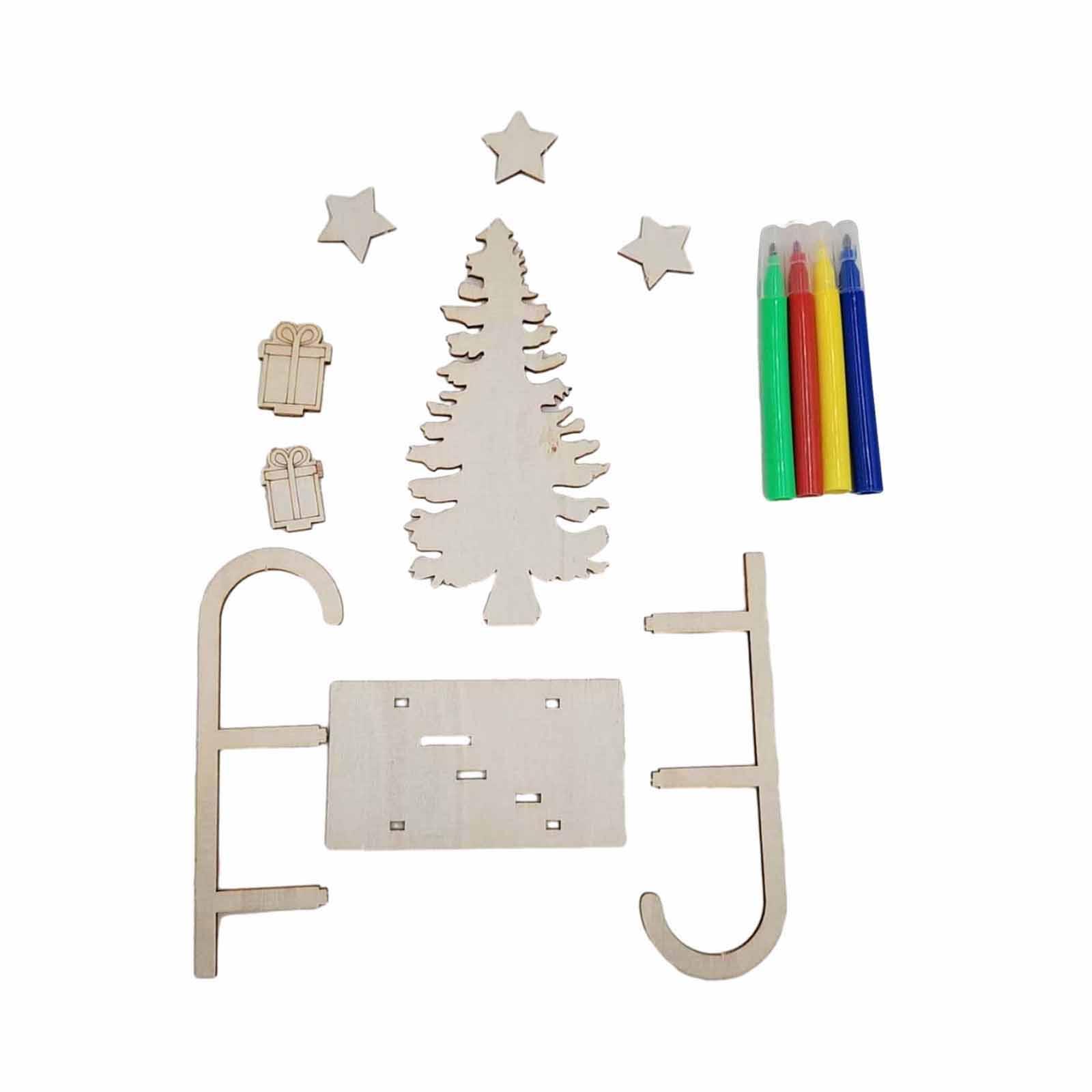 3x DIY Wooden Crafts Christmas - đánh giá và giá Christmas Craft Embellishment